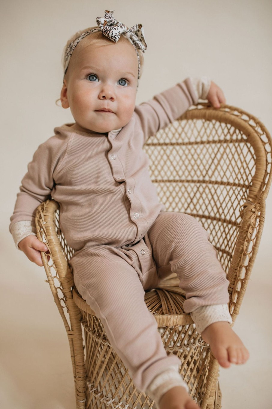 Mini Jax + Lennon | Ribbed Infant Lounge Suit