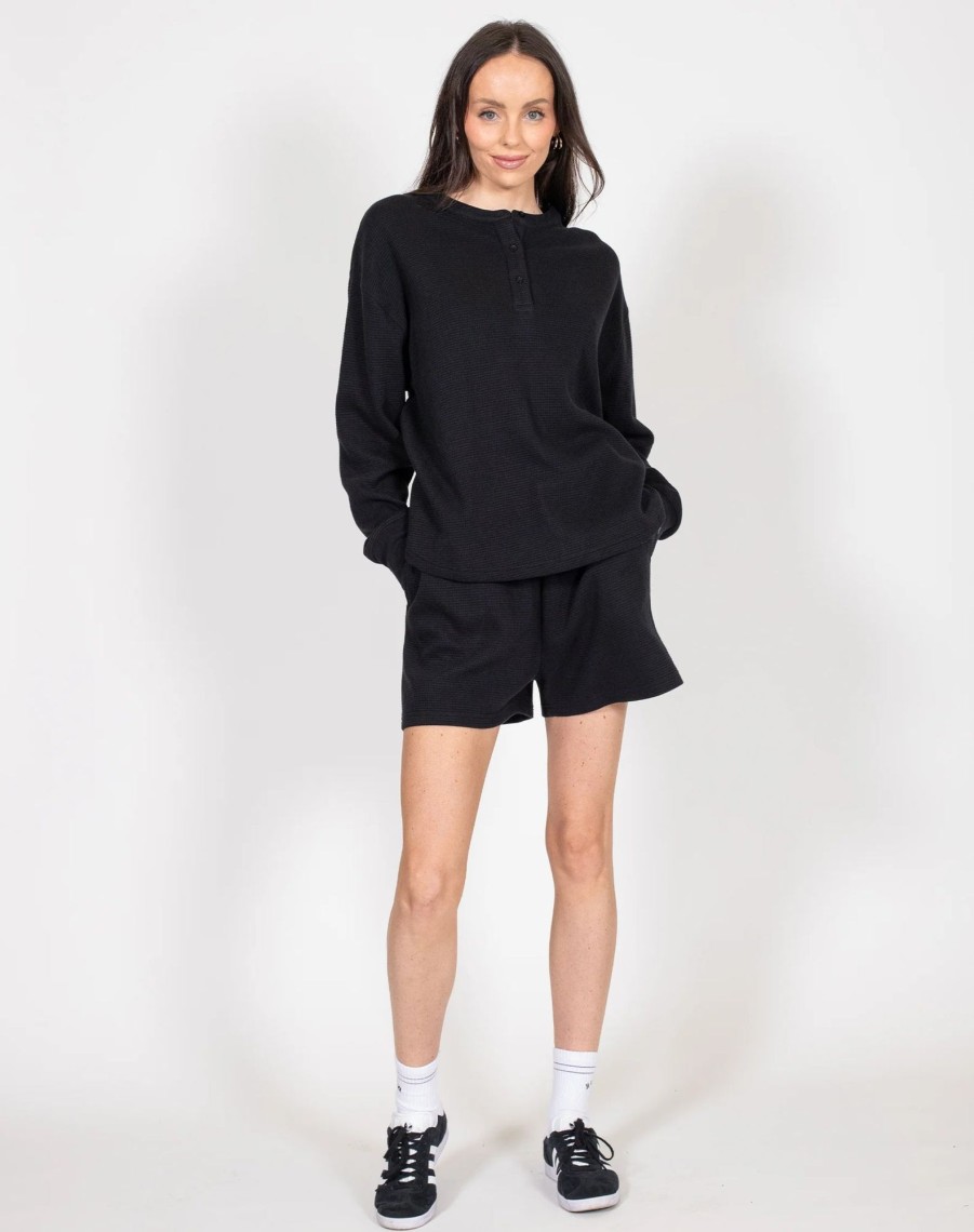 Ladies Brunette the Label | Best Friend Shorty - Waffle Knit