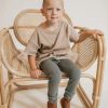 Mini Jax + Lennon | Ribbed Boxy Tee Speckled Oat