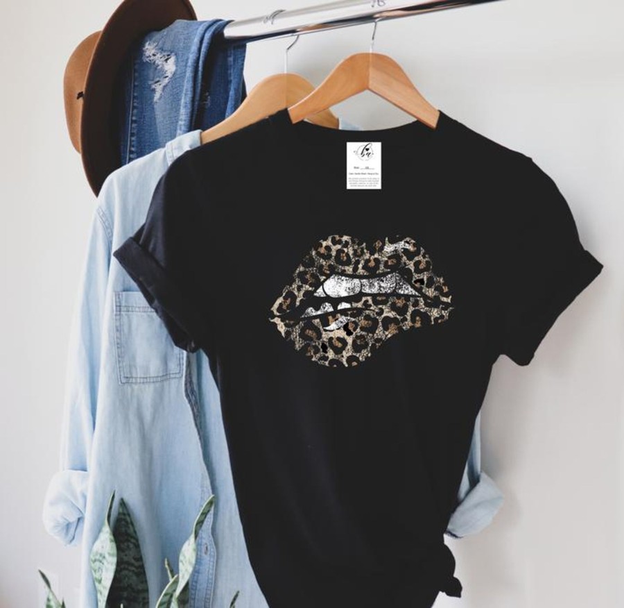 Ladies Blonde Ambition | Blonde Ambition - Boyfriend Tee - Leopard Lip