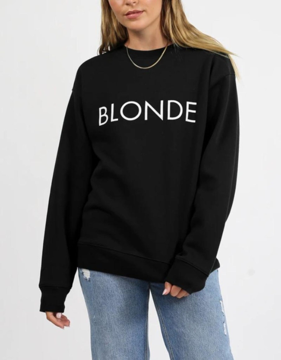 Ladies Brunette the Label | Brunette The Label - Classic Crew - "Brunette" | Black