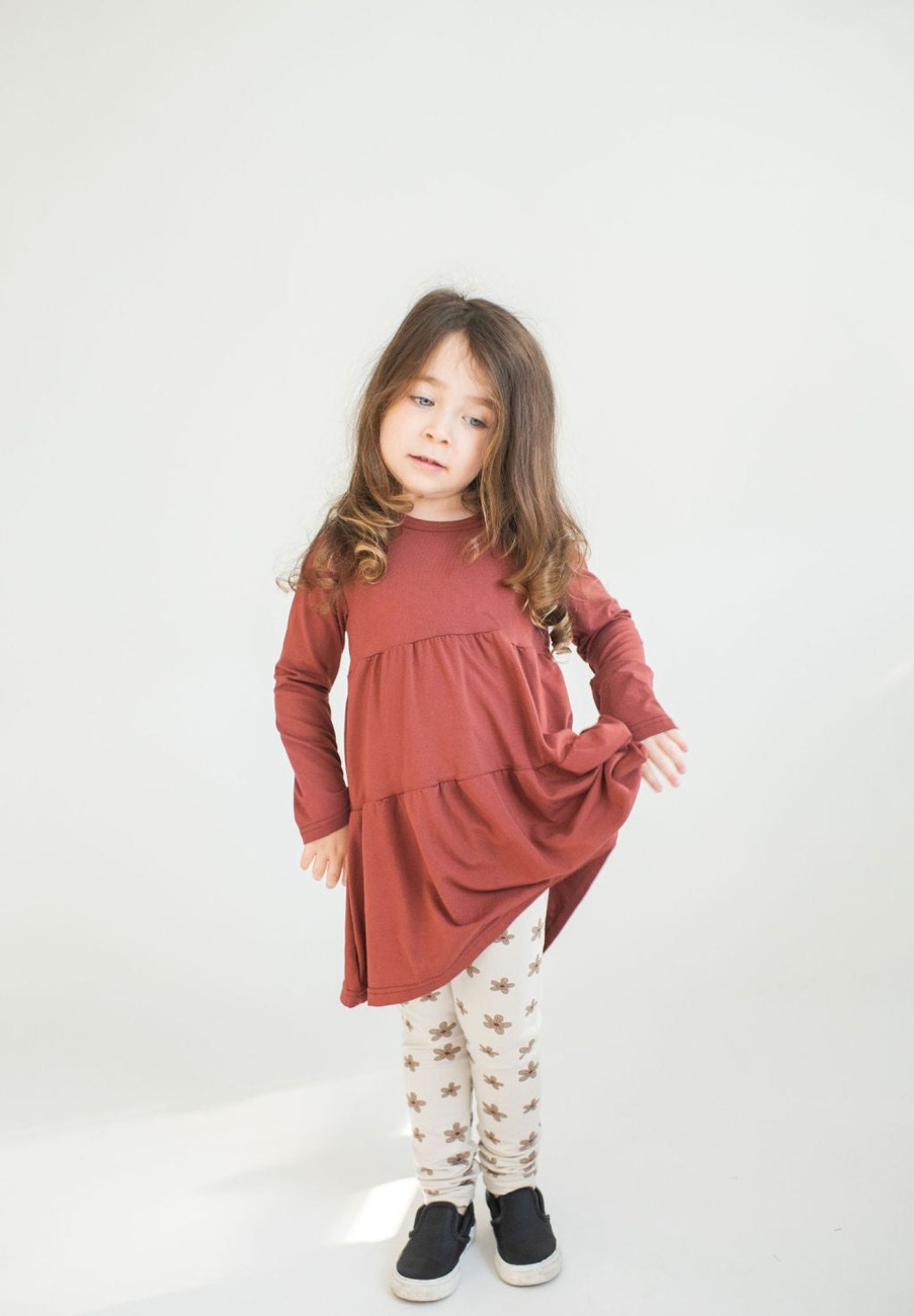 Mini Tiny Button Apparel | Layered Twirl Top