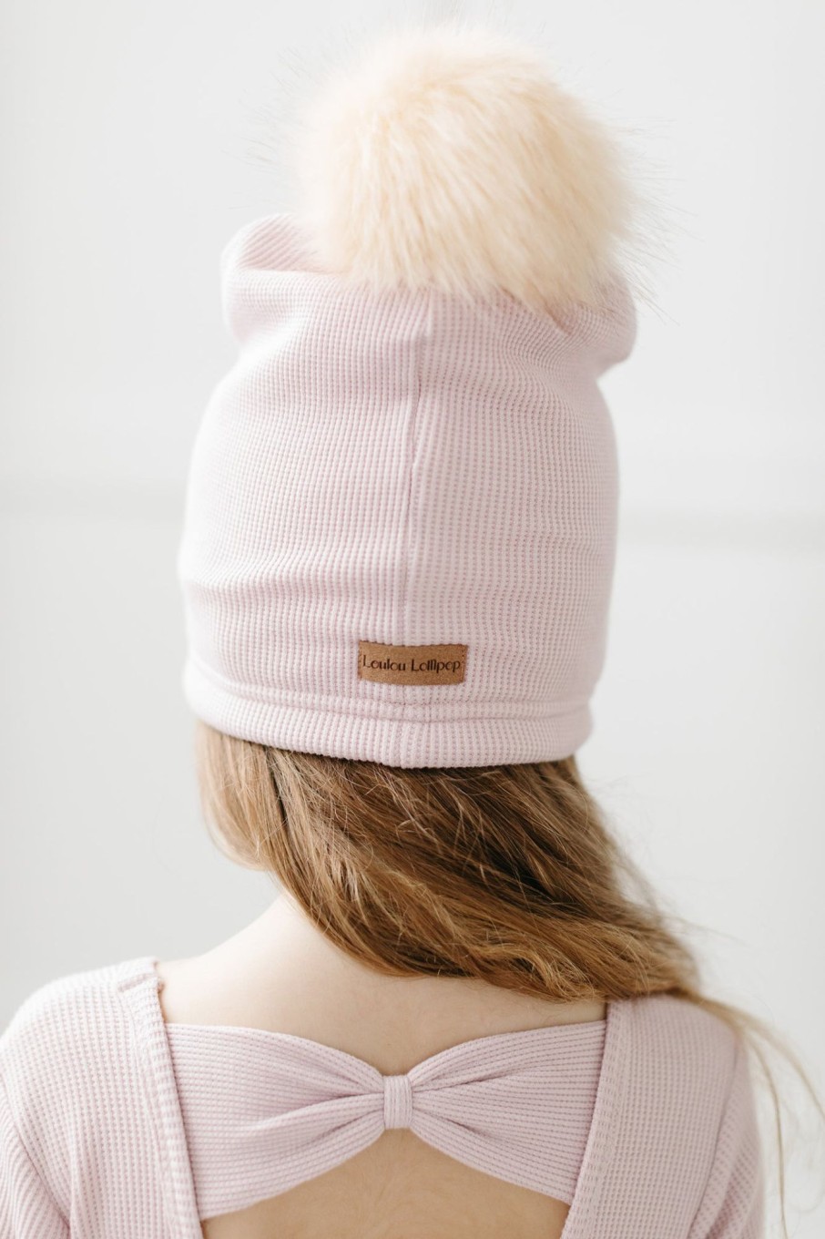 Mini Loulou Lollipop | Pom Pom Beanie - Waffle