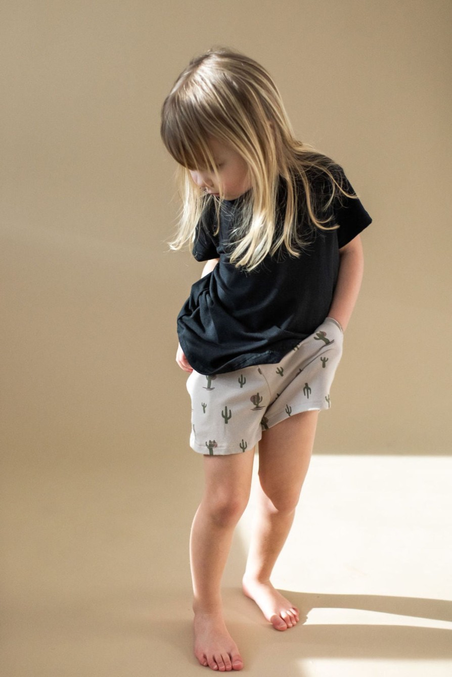 Mini Tiny Button Apparel | Classic Shorts Olive