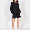 Ladies Brunette the Label | Boxy Henley - Waffle Knit Black