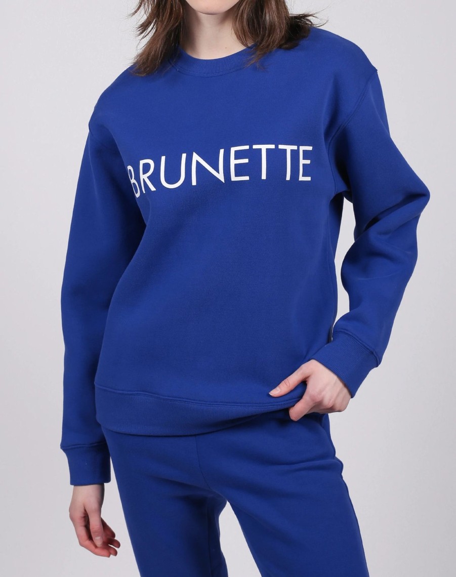 Ladies Brunette the Label | Classic Crew - "Brunette" | Capri Blue