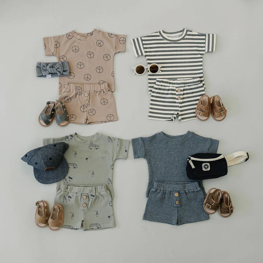 Mini Mebie Baby | Button Short Set