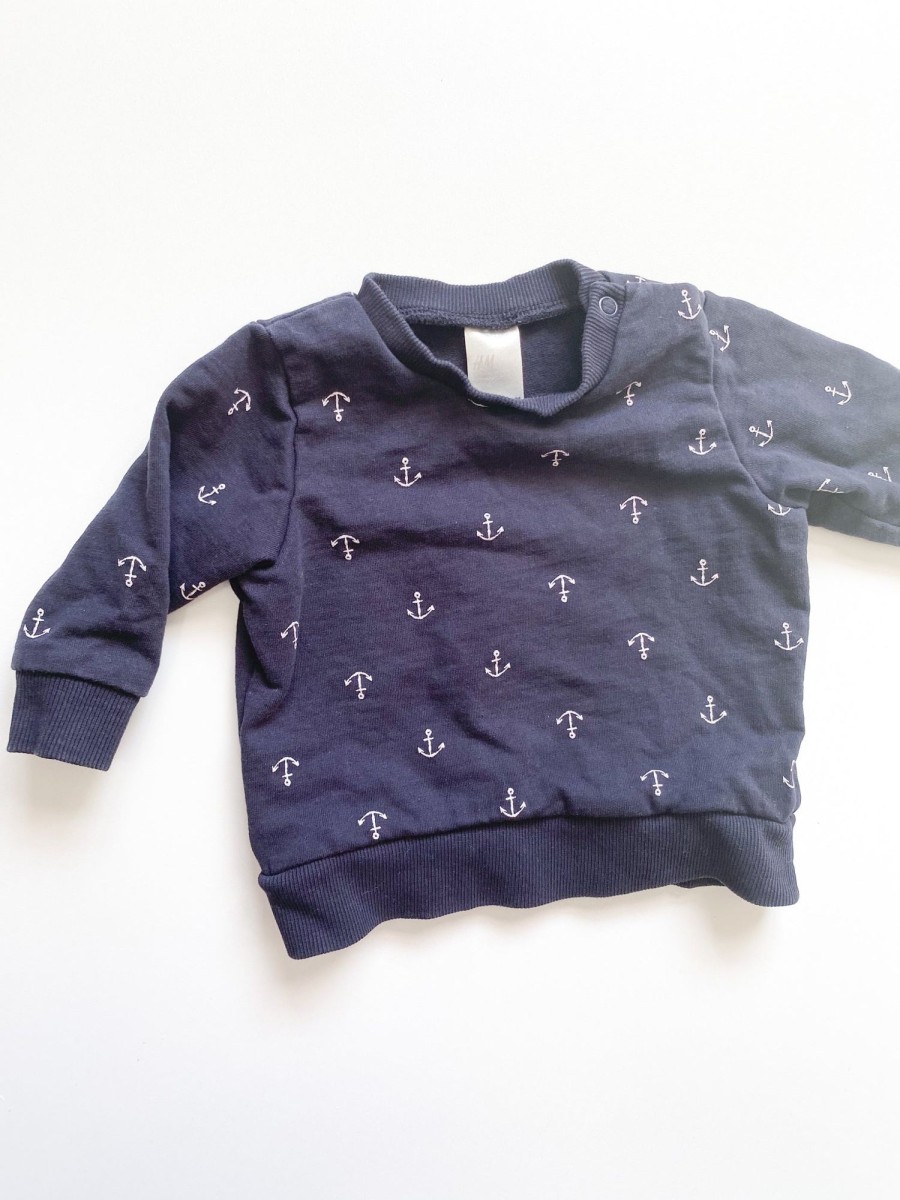 Pre-Loved MM Pre-Loved | Crew - Navy Anchors (1-2M)