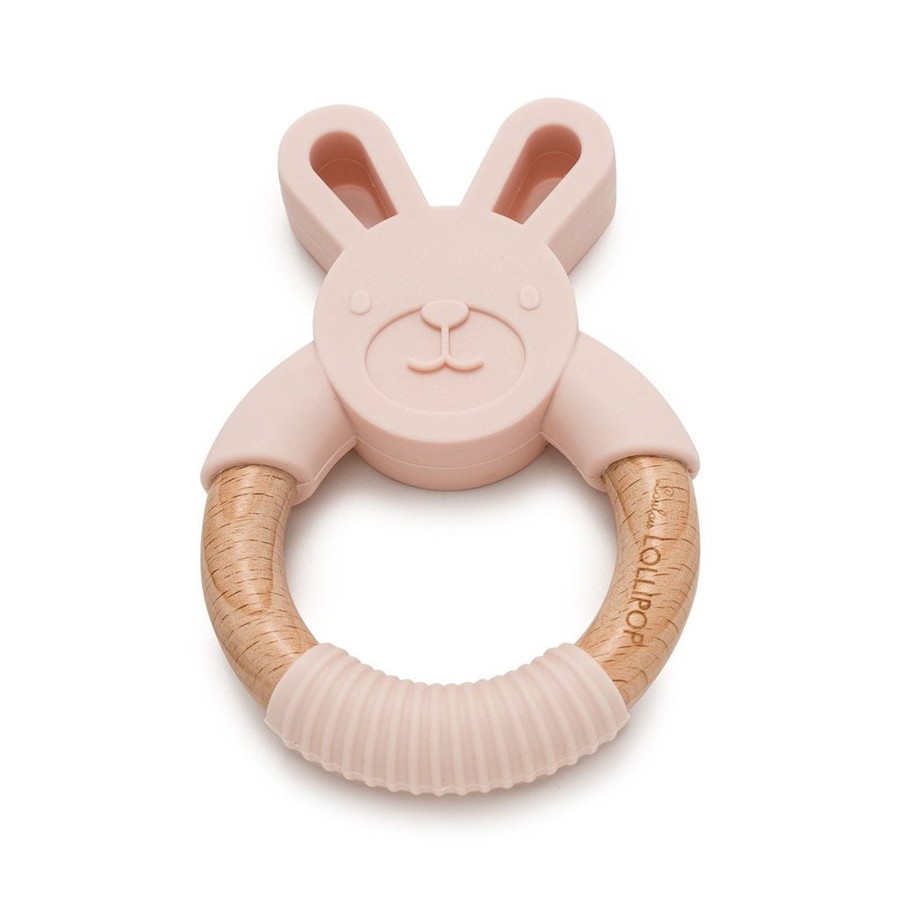 Goods Loulou Lollipop | Loulou Lollipop - Bunny Silicone + Wood Teether