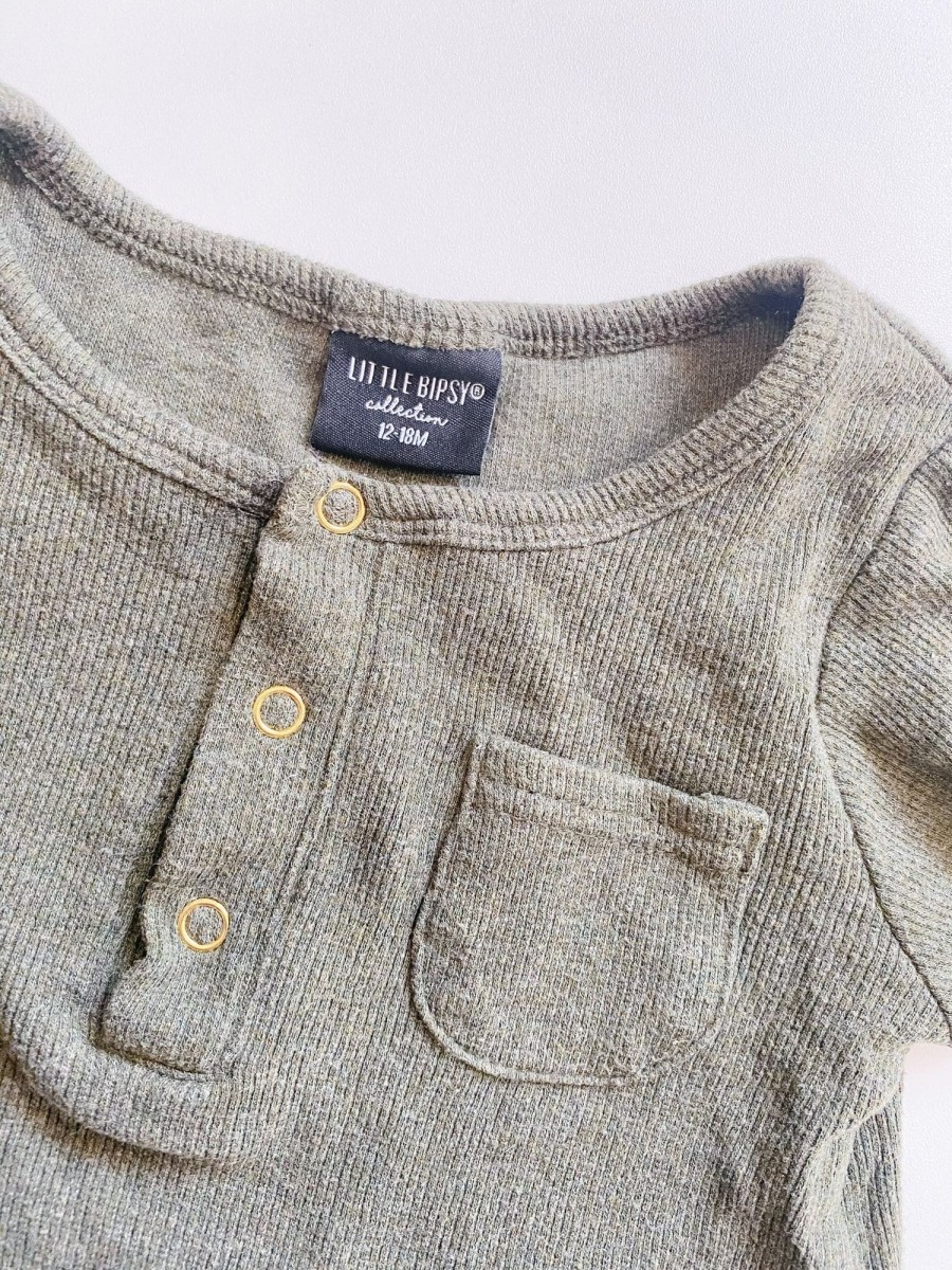 Pre-Loved MM Pre-Loved | Long Sleeve Thermal - Green (12-18M)