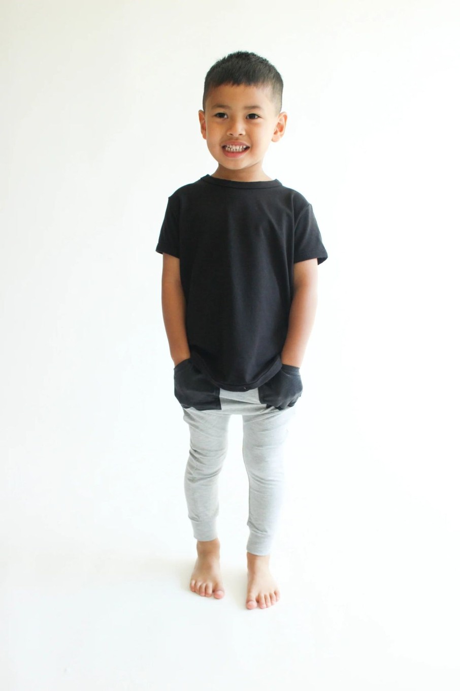 Mini Tiny Button Apparel | Harem Joggers