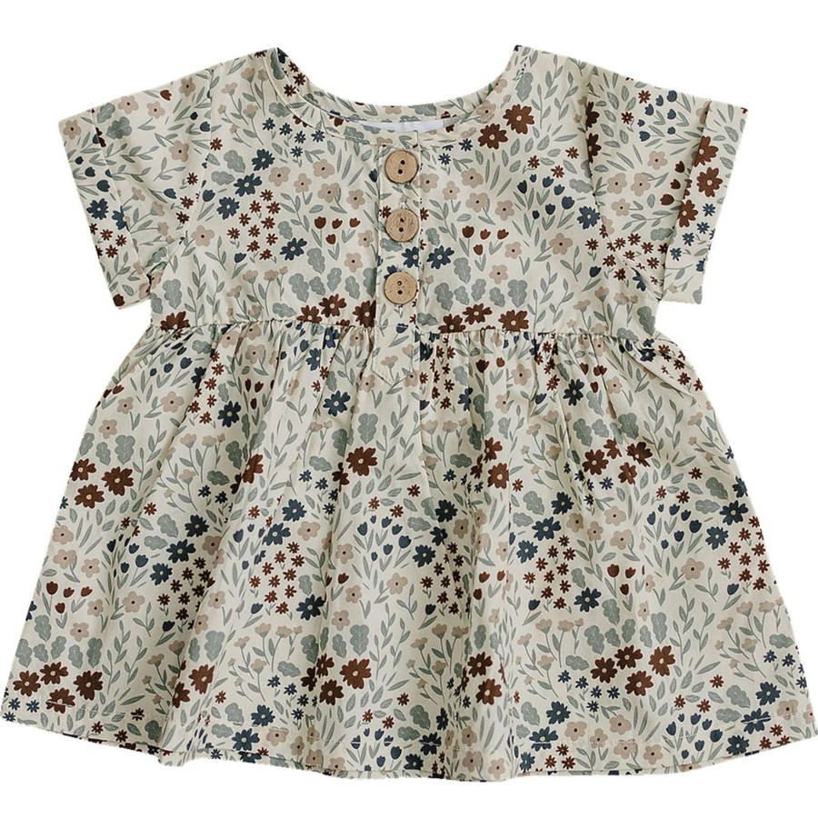 Mini Mebie Baby | Linen Button Dress