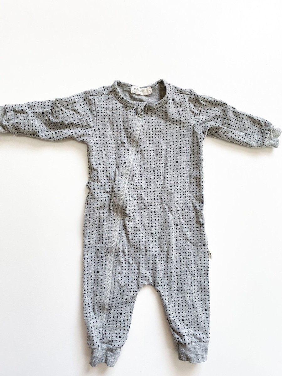 Pre-Loved MM Pre-Loved | Playsuit - Splash Grey (6M)