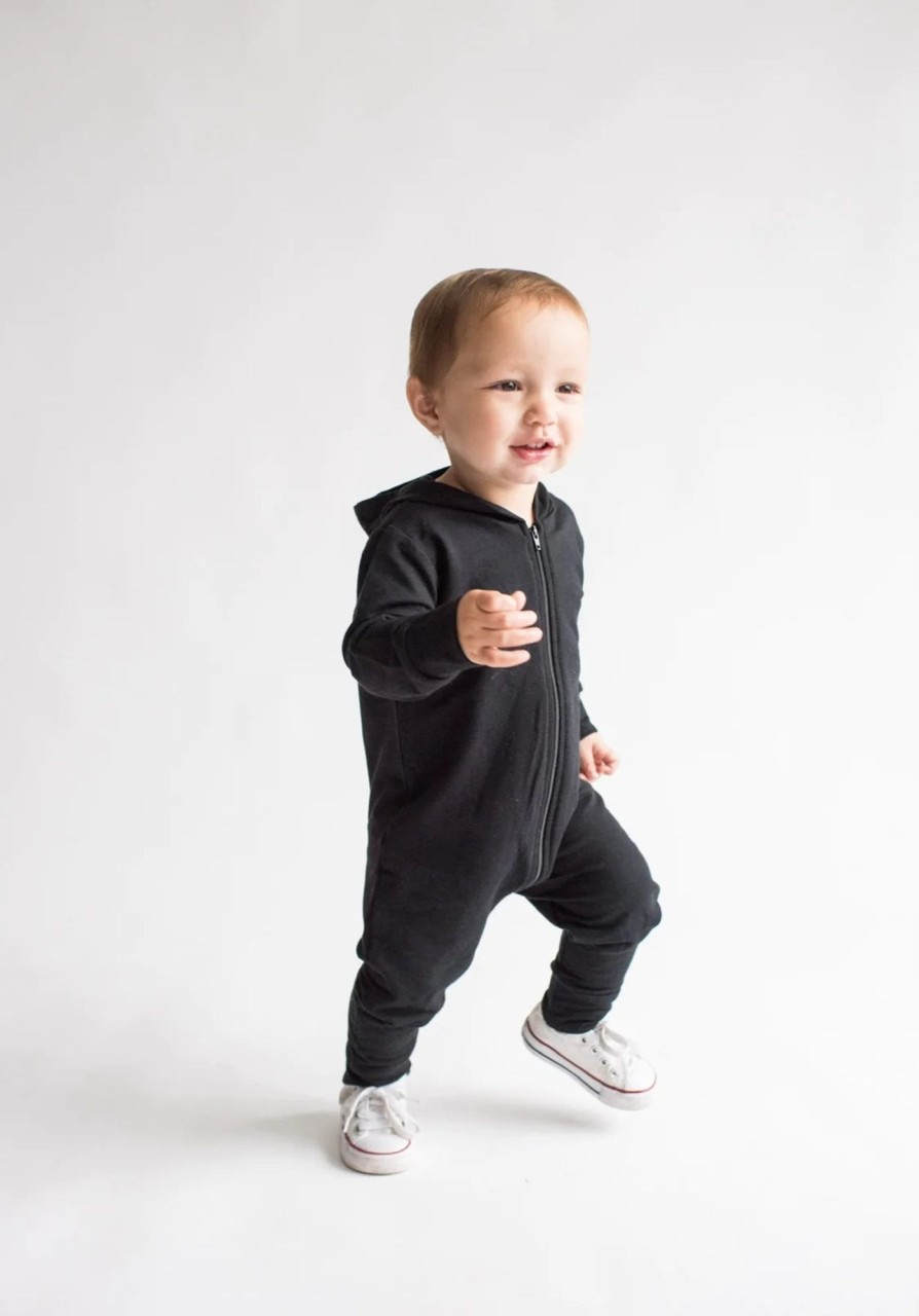 Mini Tiny Button Apparel | Hooded Romper