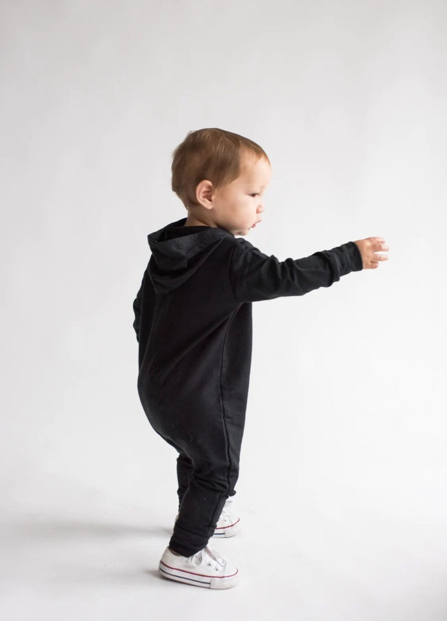 Mini Tiny Button Apparel | Hooded Romper