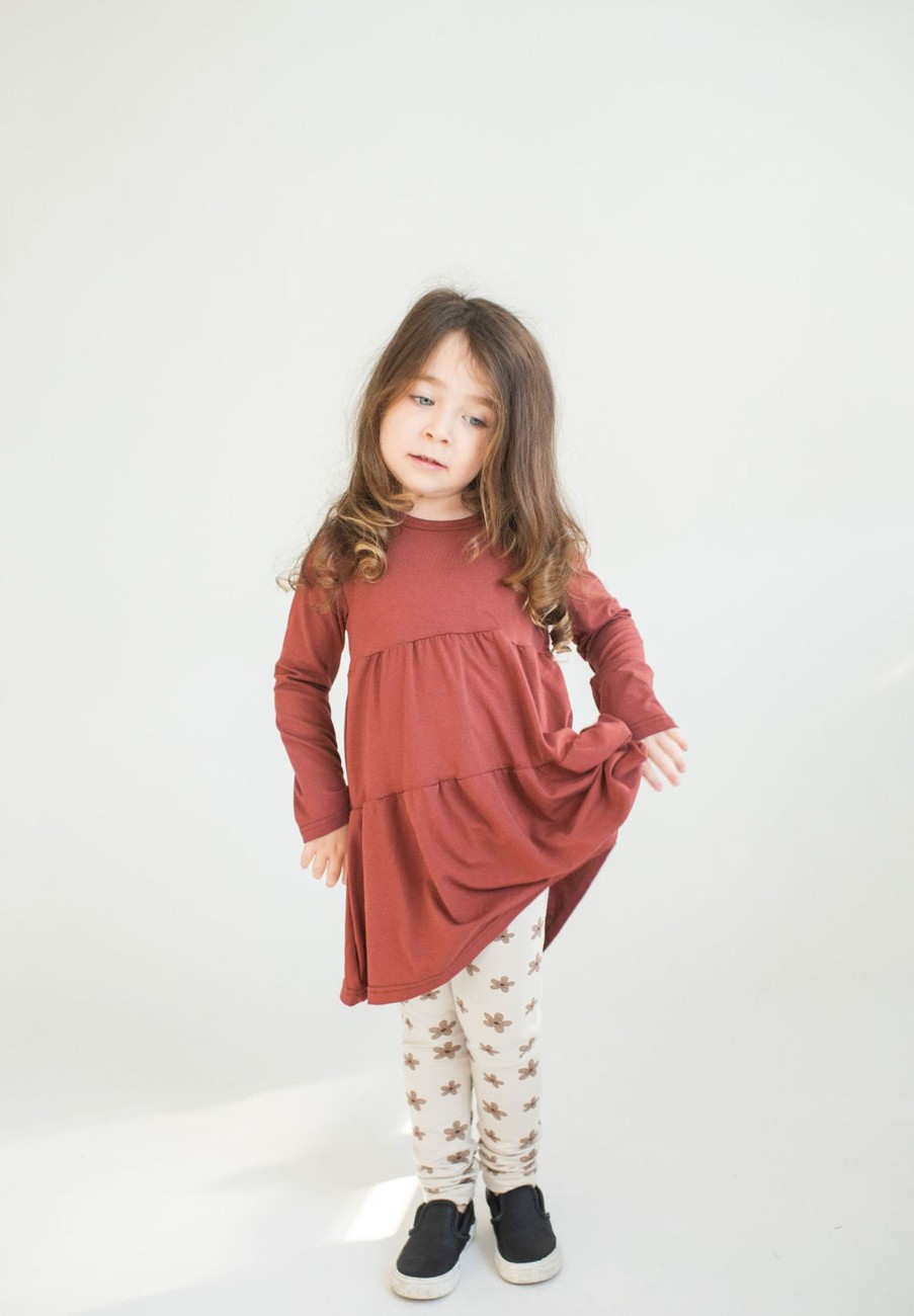 Mini Tiny Button Apparel | Layered Twirl Top