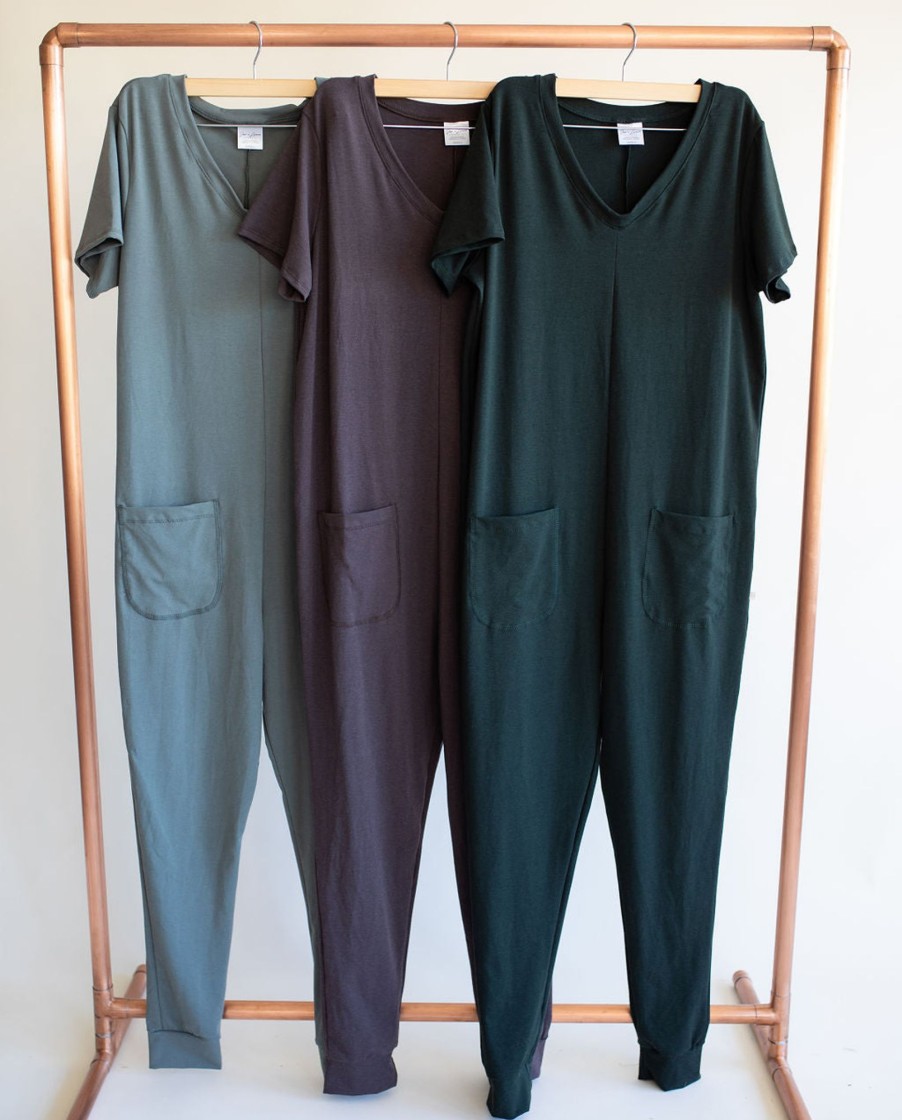 Ladies Jax + Lennon | Romper - Ladies Forest Green