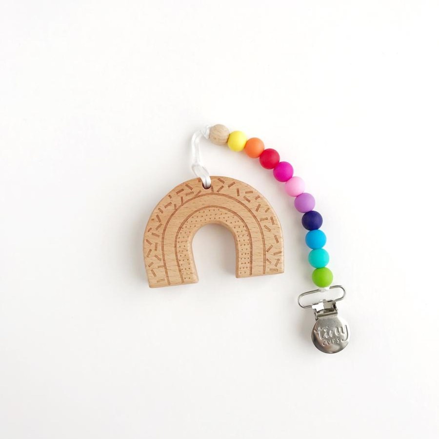 Goods Tiny Inspirations | Tiny Inspirations - Teether + Clip - Rainbow