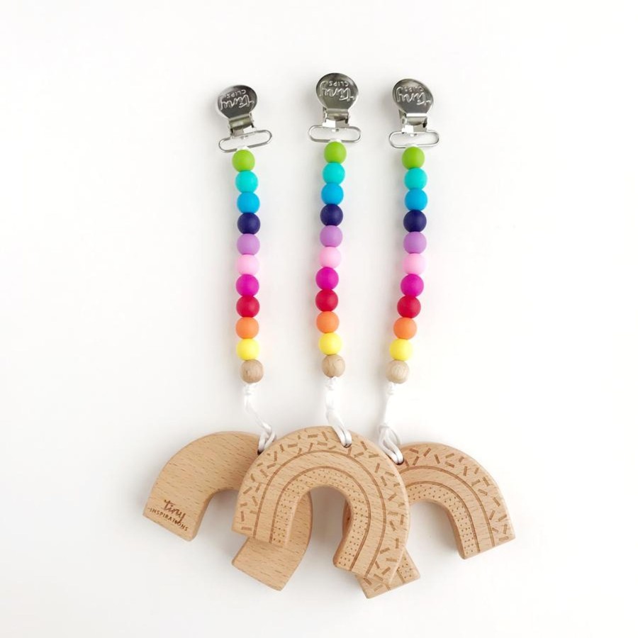 Goods Tiny Inspirations | Tiny Inspirations - Teether + Clip - Rainbow