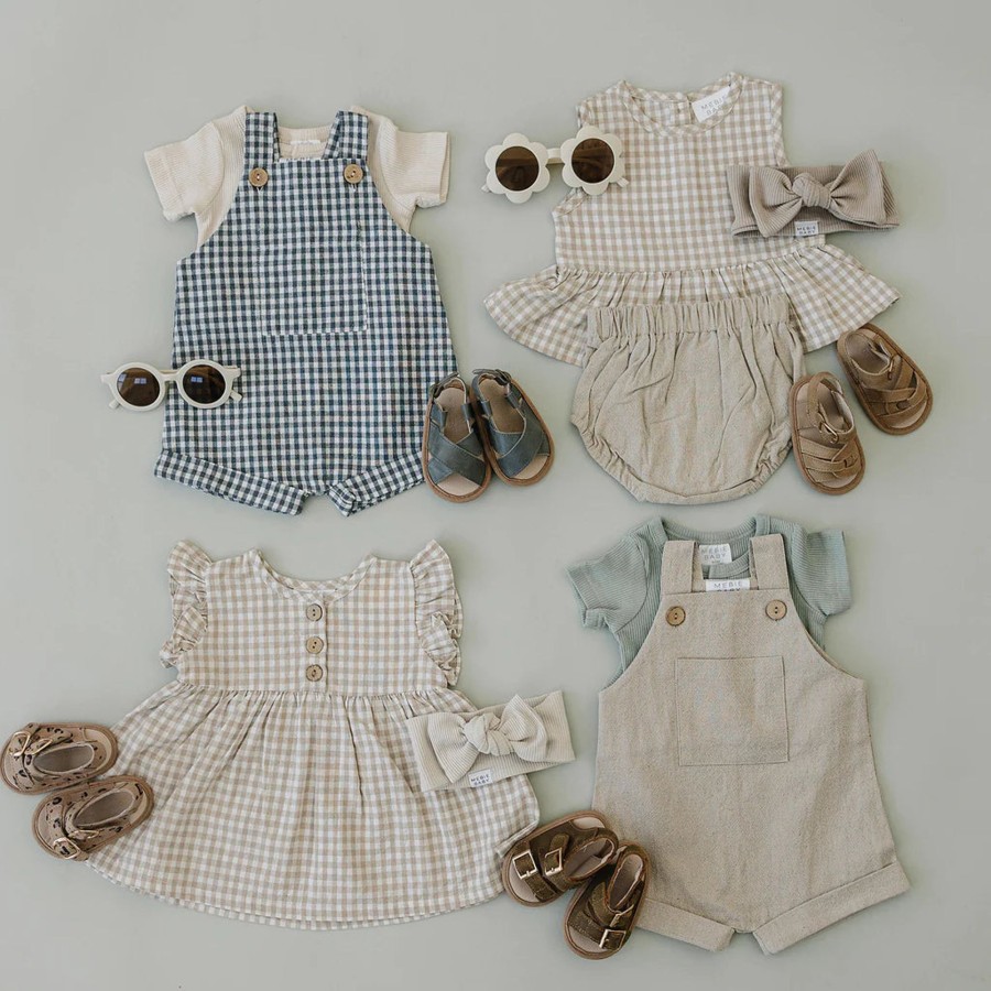 Mini Mebie Baby | Linen Button Dress