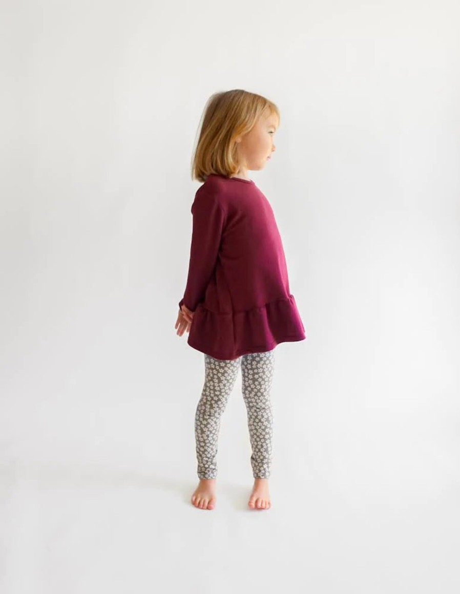 Mini Tiny Button Apparel | Peplum Pullover