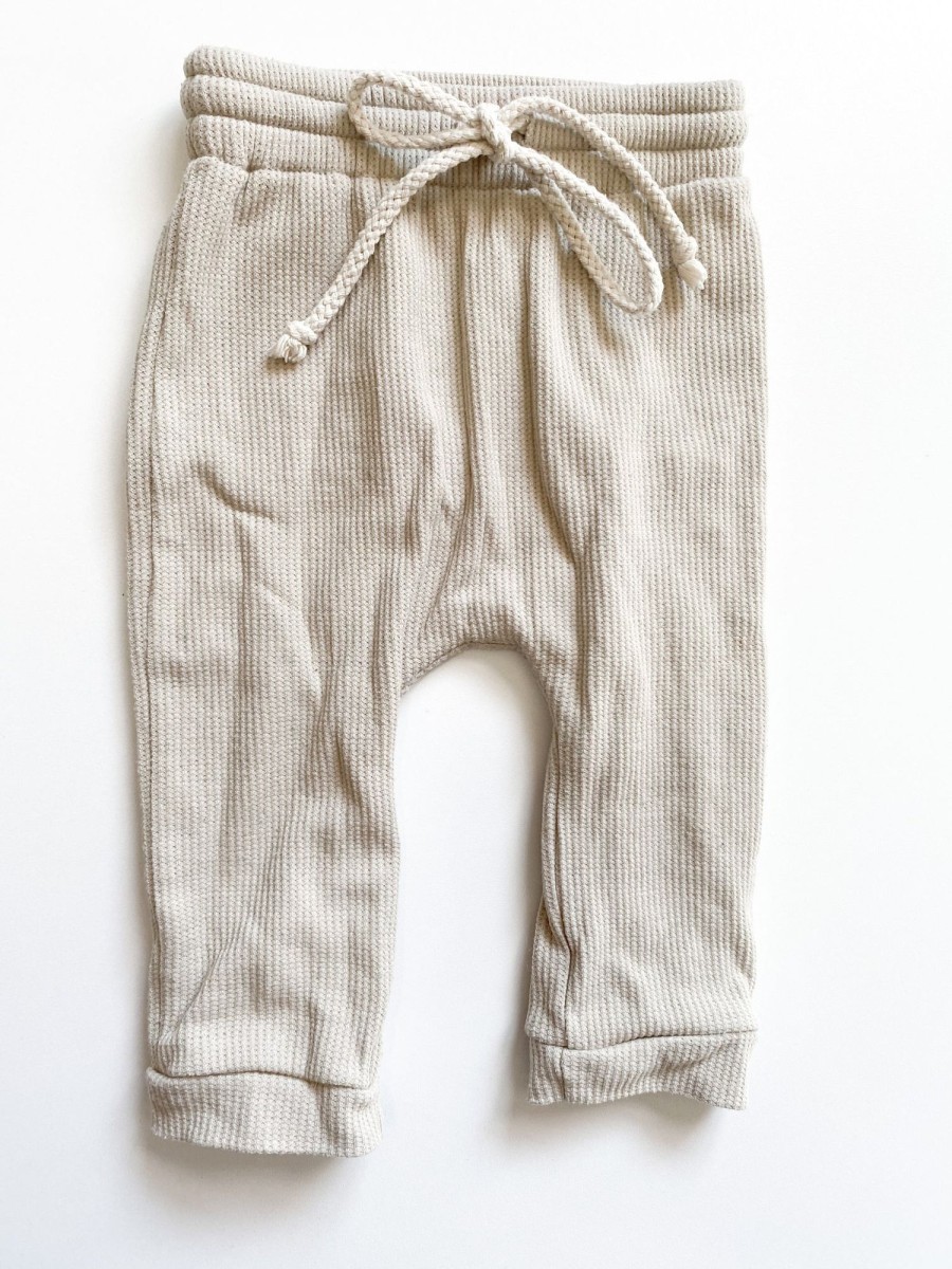 Pre-Loved MM Pre-Loved | Pants Waffle Knit - Cream (12-18M)