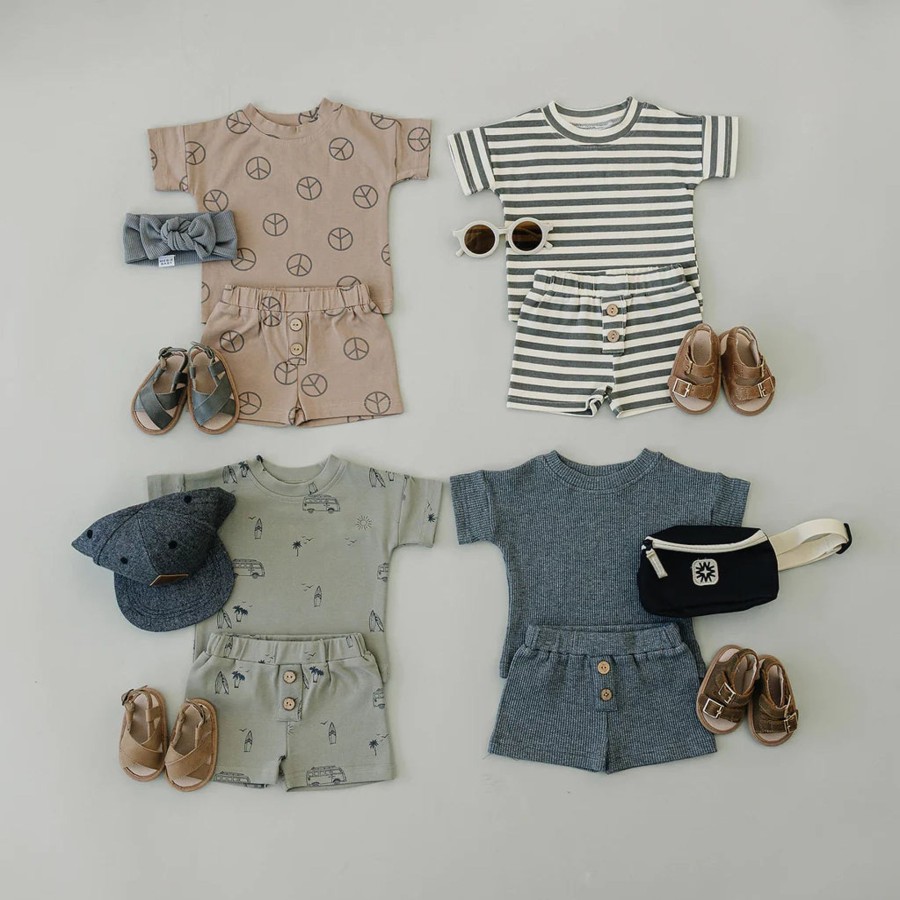 Mini Mebie Baby | Button Short Set