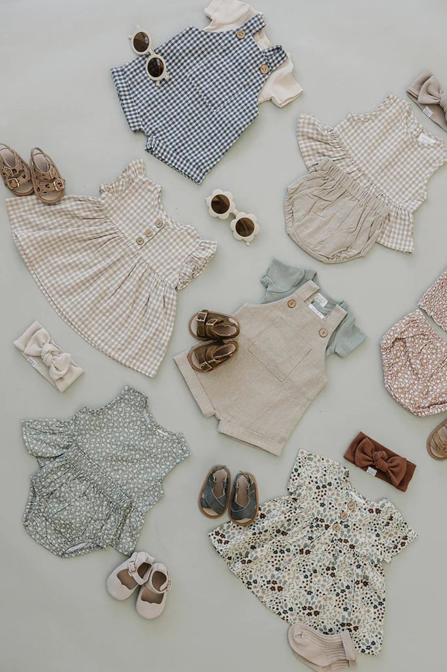 Mini Mebie Baby | Peplum Linen Set