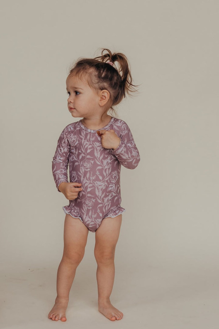 Mini Current Tyed | Ruffle Rashguard Suit The Lennon