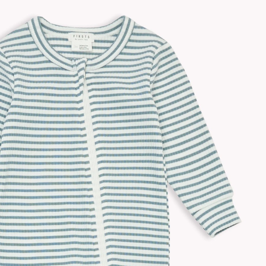 Mini Petit Lem | Sleeper - Striped Modal Rib