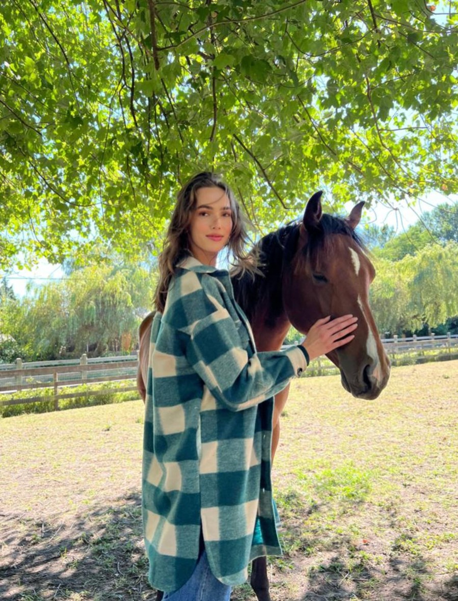 Ladies Brunette the Label | Plaid Shirt Jacket