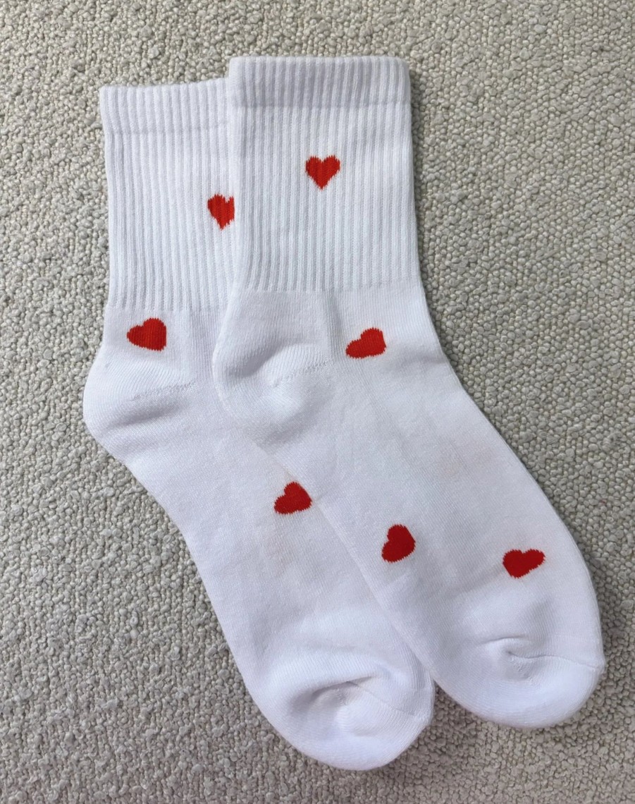 Ladies Brunette the Label | Sock - All Over Heart