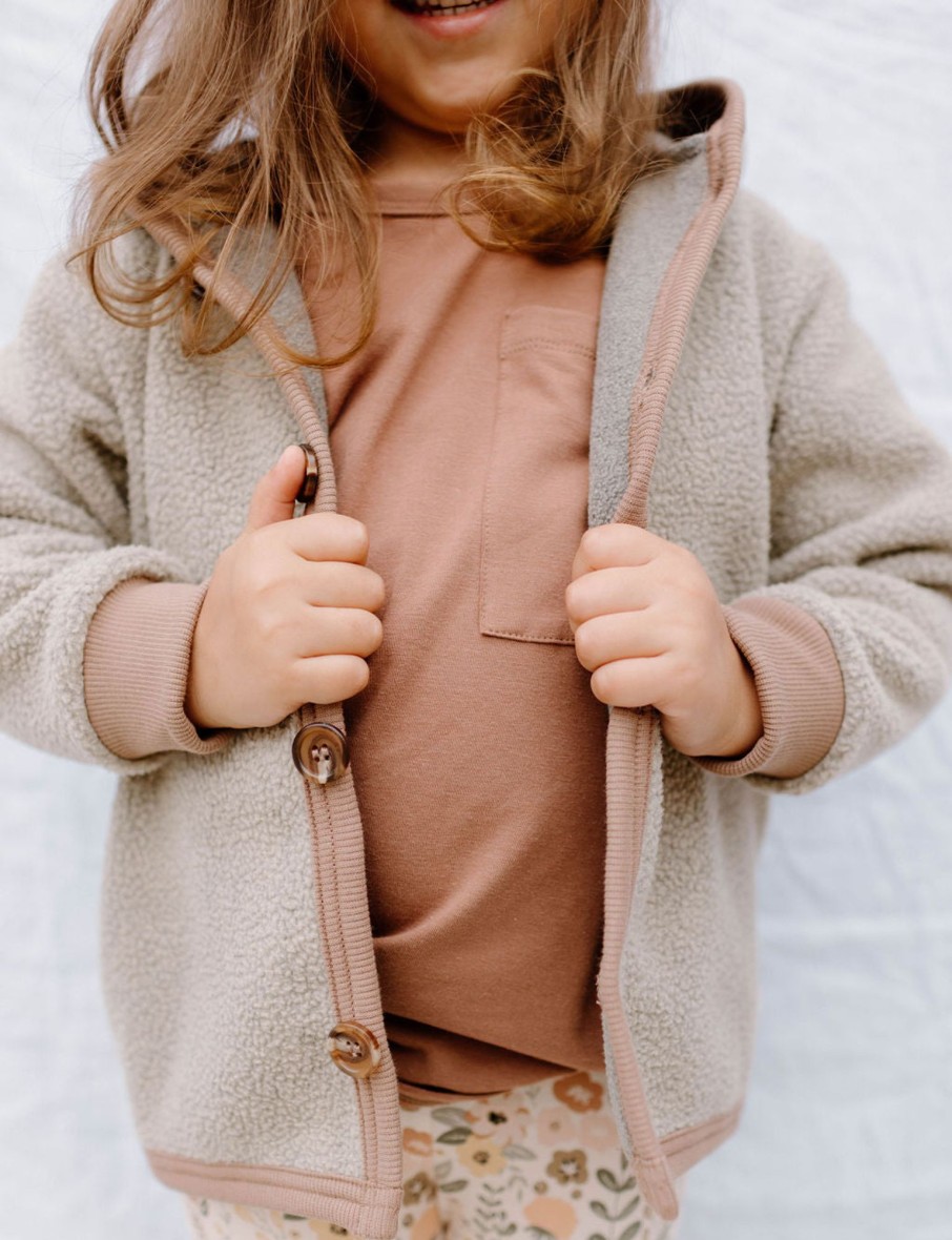 Mini Jax + Lennon | Sherpa Jacket Tan