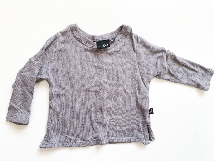 Pre-Loved MM Pre-Loved | Henley Ribbed - Grey (3-6M)