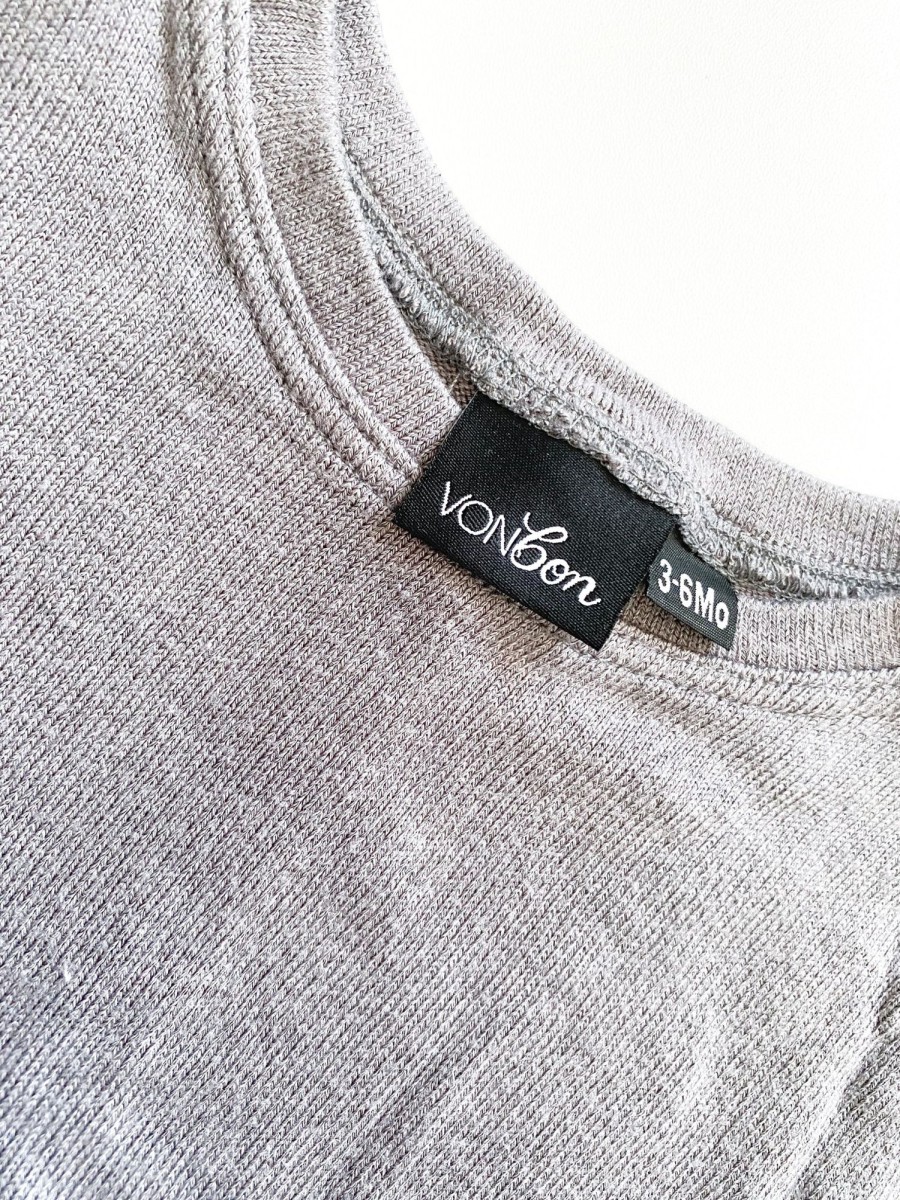 Pre-Loved MM Pre-Loved | Henley Ribbed - Grey (3-6M)