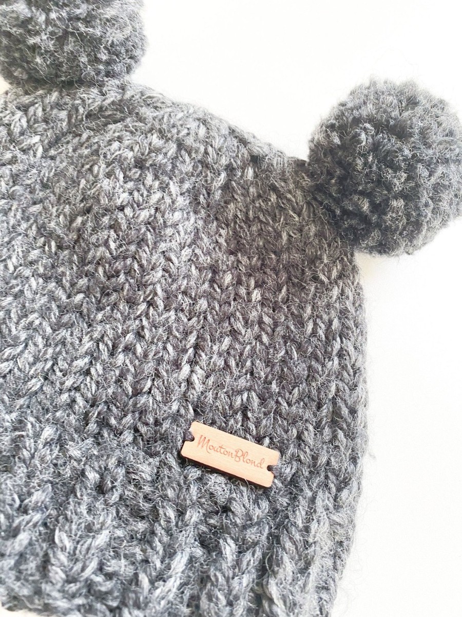 Pre-Loved MM Pre-Loved | Toque Knit - Grey + Black (12-24M)