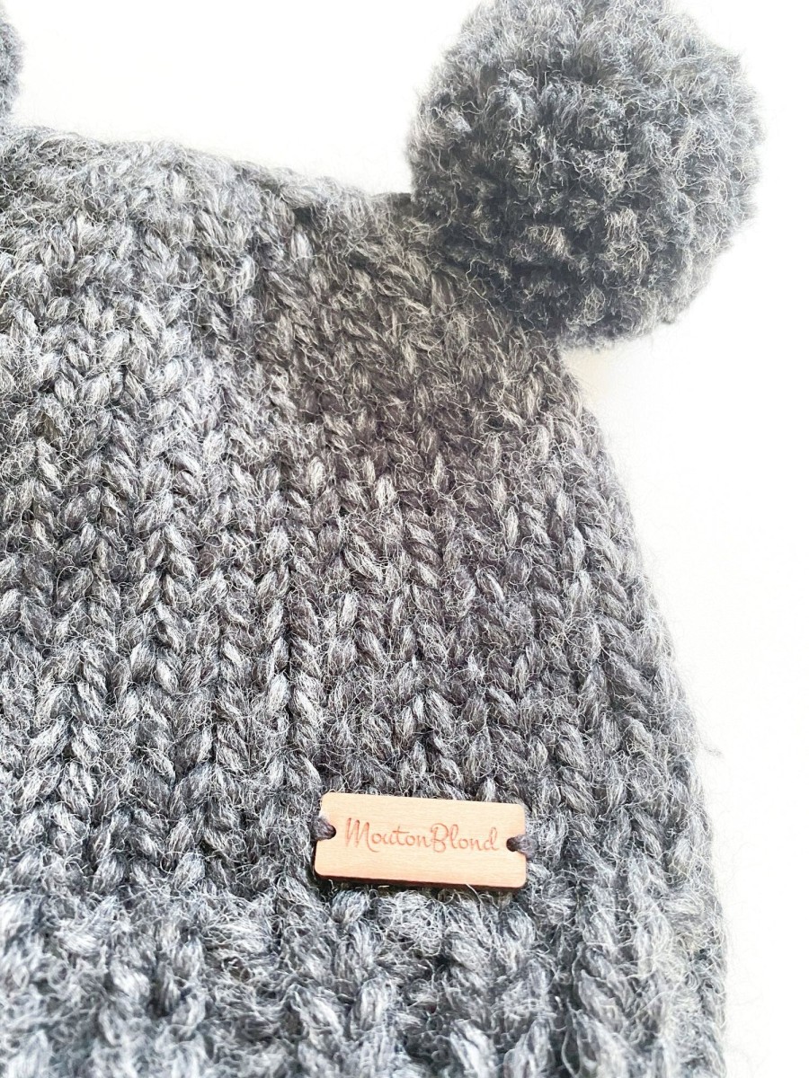 Pre-Loved MM Pre-Loved | Toque Knit - Grey + Black (12-24M)