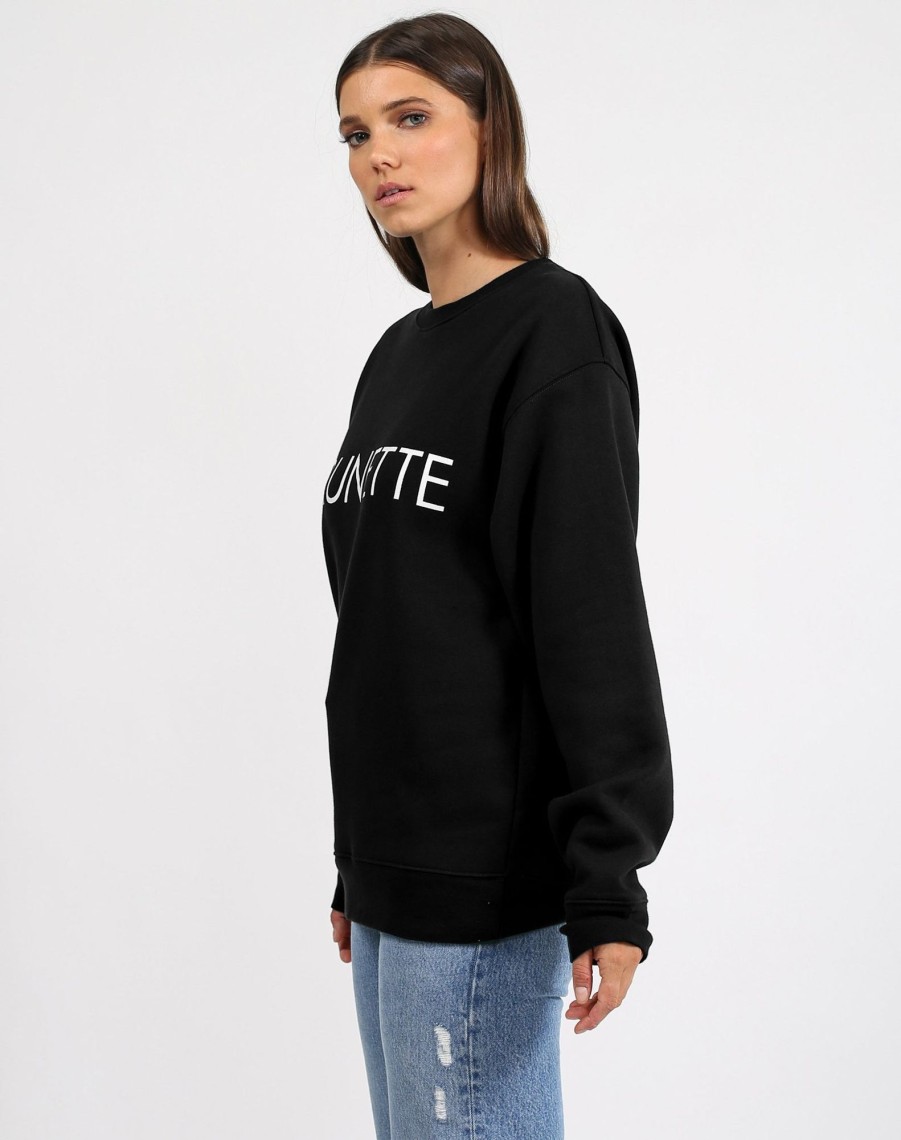 Ladies Brunette the Label | Brunette The Label - Classic Crew - "Brunette" | Black