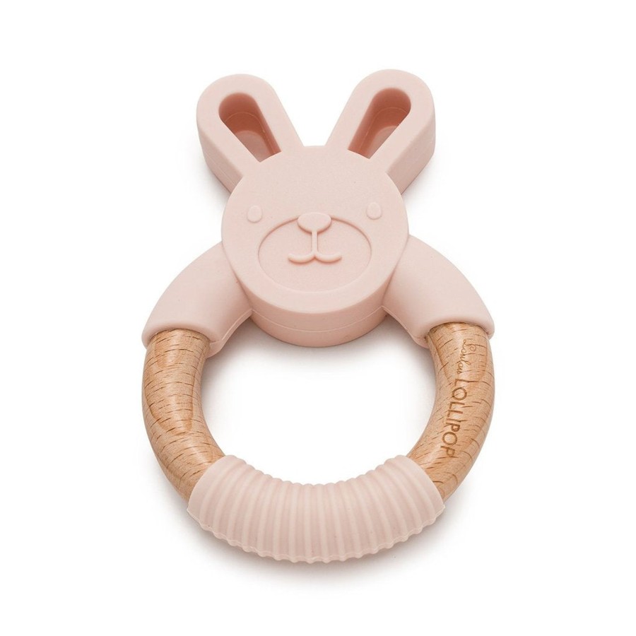 Goods Loulou Lollipop | Loulou Lollipop - Bunny Silicone + Wood Teether