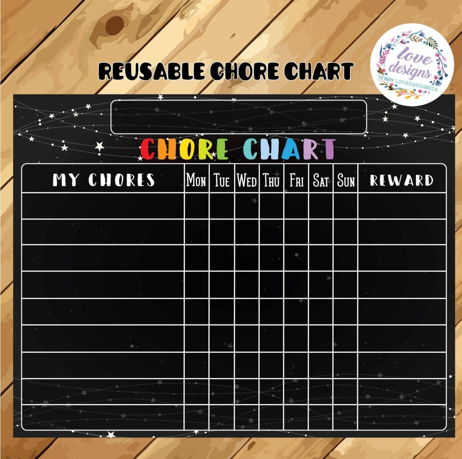 Toys + Games Love Designs | Reusable Sign - Chore Chart