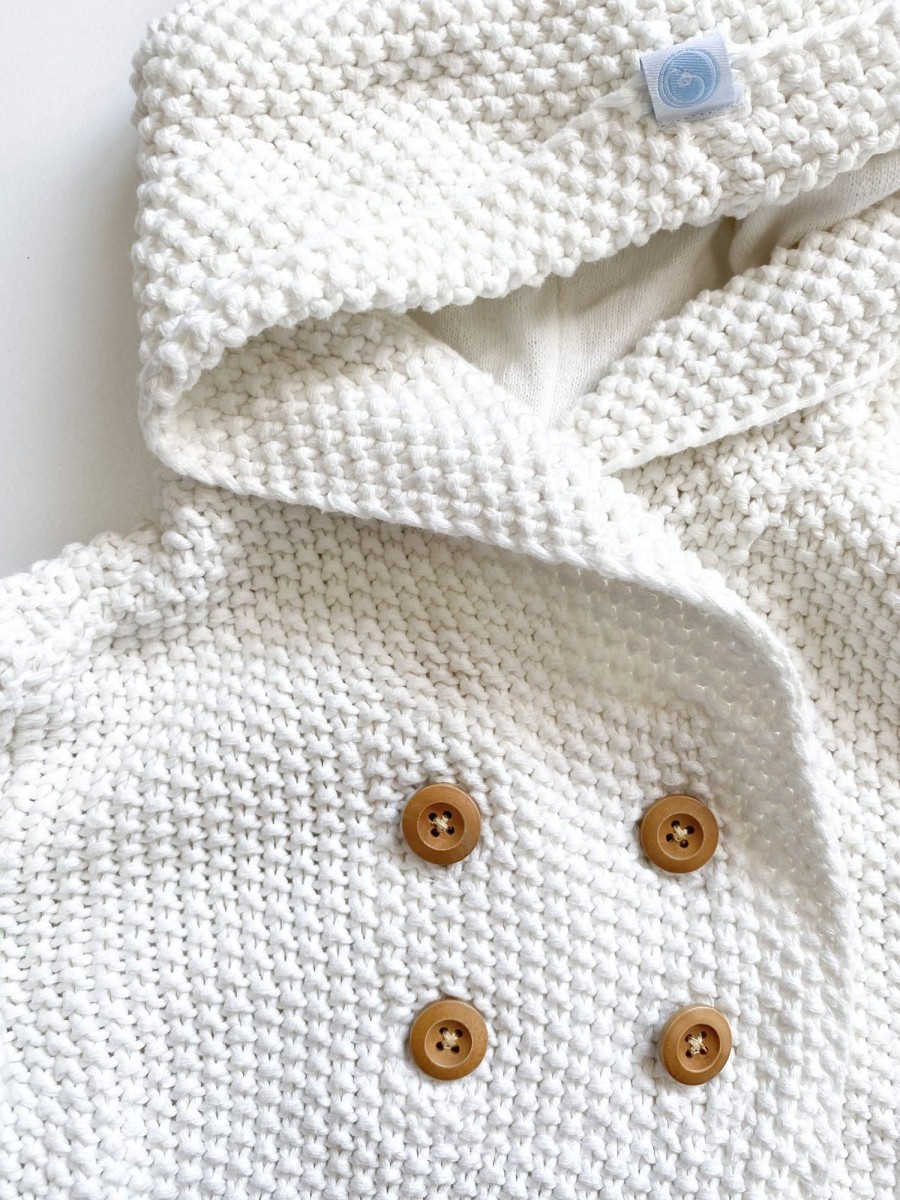 Pre-Loved MM Pre-Loved | Hoodie Crochet Knit - Cream (12-18M)