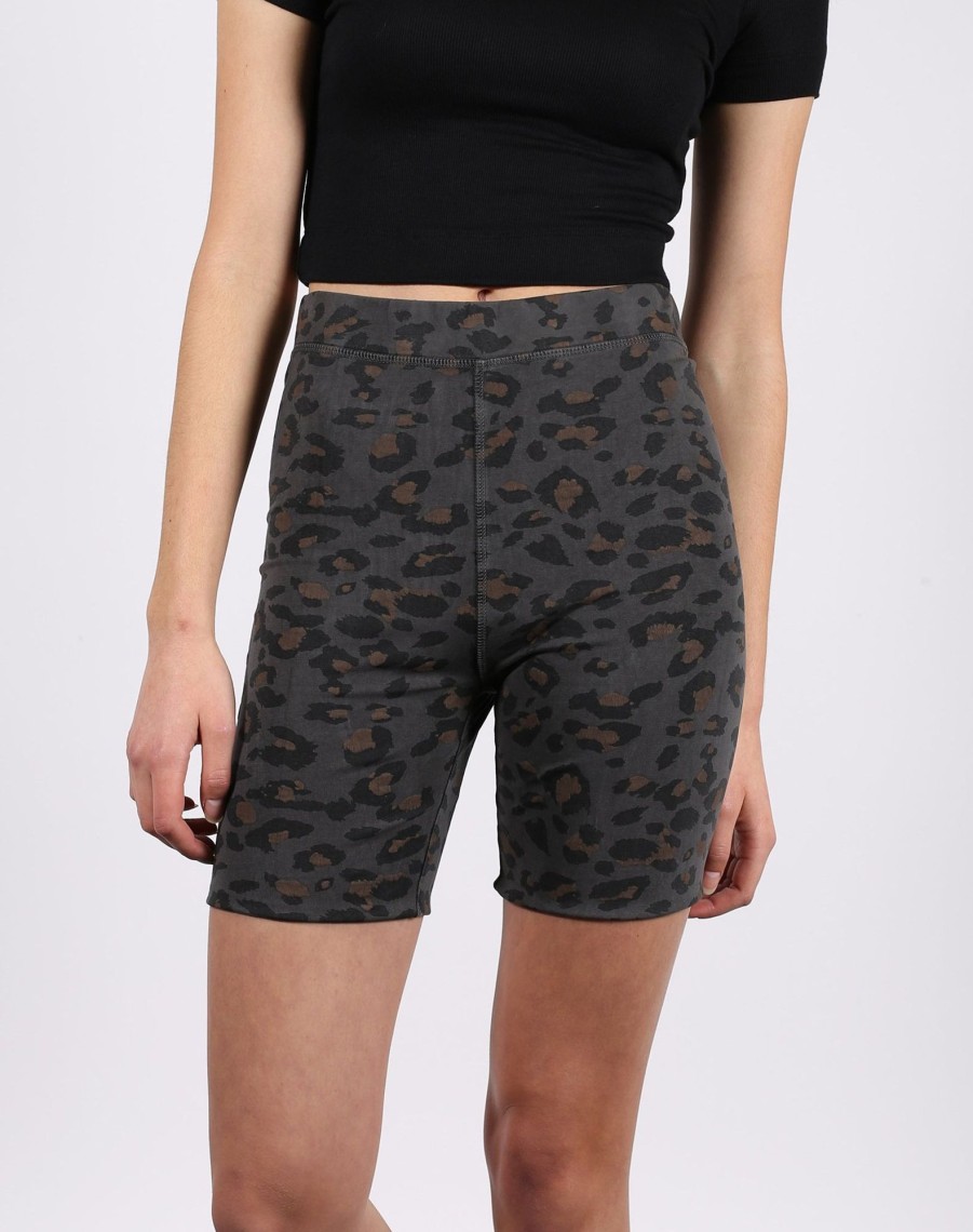 Ladies Brunette the Label | Brunette The Label - Biker Short - Slate Leopard