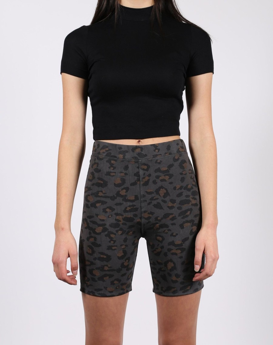 Ladies Brunette the Label | Brunette The Label - Biker Short - Slate Leopard