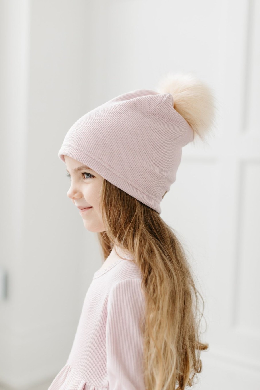 Mini Loulou Lollipop | Pom Pom Beanie - Waffle