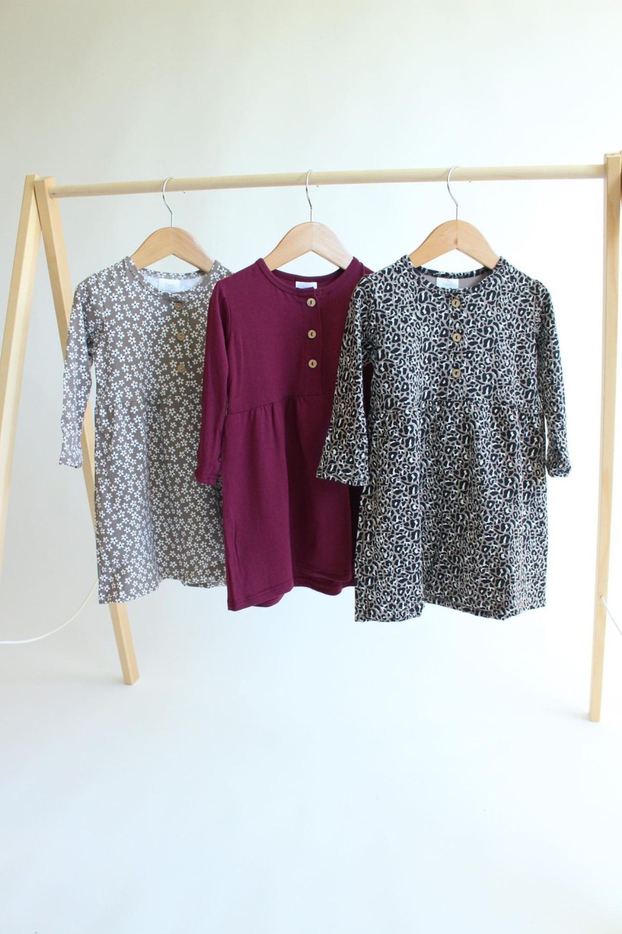 Mini Tiny Button Apparel | Henley Swing Dress