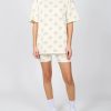 Ladies Brunette the Label | Oversized Boxy Tee - All Over Peace Sign