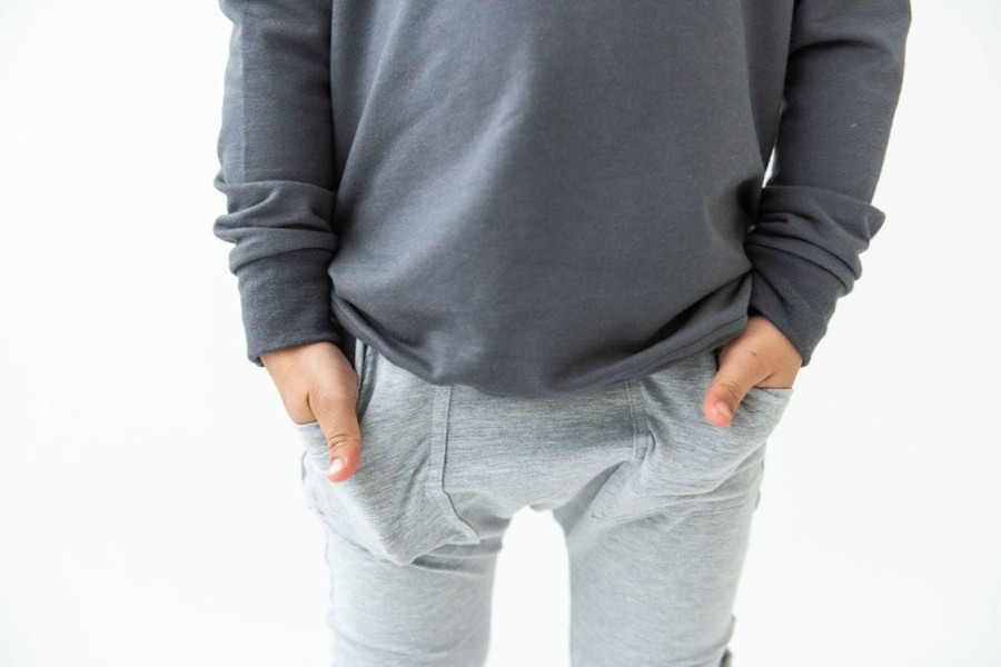 Mini Tiny Button Apparel | Harem Joggers Sea