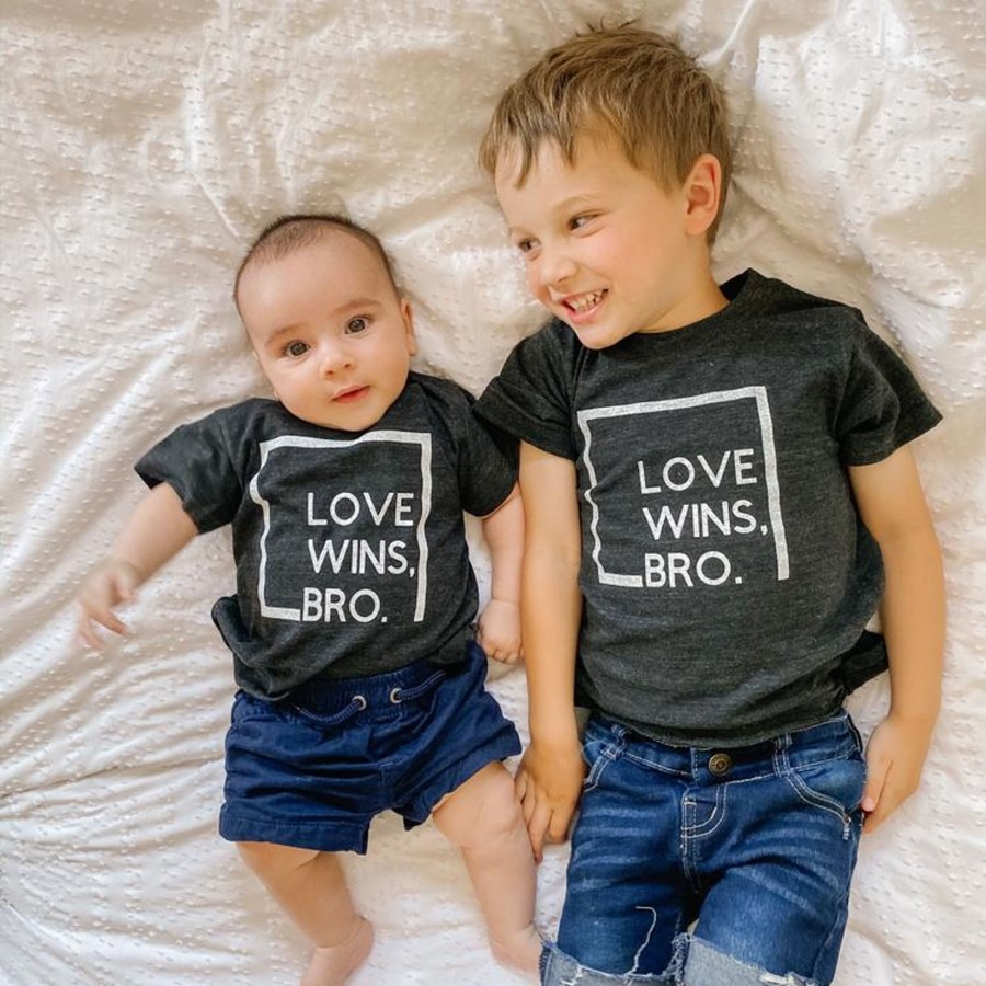 Mini Grace + Brave | Grace & Brave - Tee - Love Wins, Bro