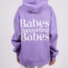 Ladies Brunette the Label | Big Sister Hoodie - "Babes Supporting Babes" | Violet