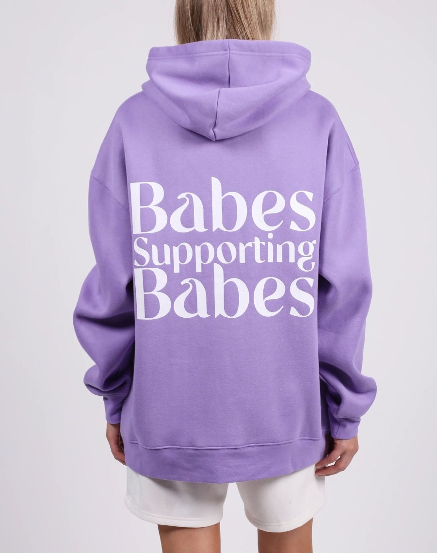 Ladies Brunette the Label | Big Sister Hoodie - "Babes Supporting Babes" | Violet